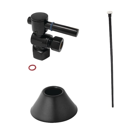 Kingston Brass CC43100DLTKF20 Plumbing Toilet Trim Kit, 1/2-Inch IPS x 3/8-Inch Comp, Matte Black CC43100DLTKF20